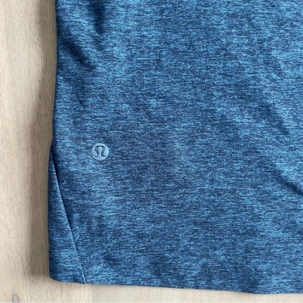 Lululemon Surge Warm Long Sleeve Heathered True Navy / Black - Picture 8 of 11
